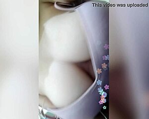 This Vietnamese beauty shows off her stunning white boobs during a web chat.