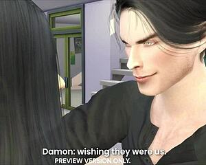 i can’t get over damon and elena’s hot classroom scene in 3d hentai preview