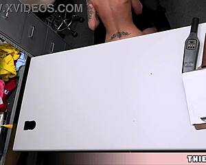 this busty blonde milf tried to shoplift but failed, now offer your juicy pussy?