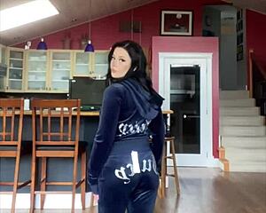 Juicy Couture Velour Tracksuit Unboxing and Try-On with a Sexy Canadian Student