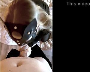 Blonde with small tits narrates sucking a big cock