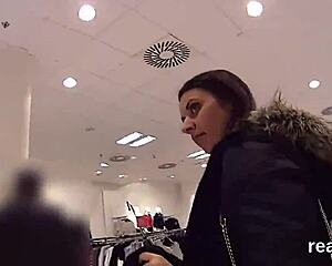 Czech nympho gets seduced and fucked in a shop