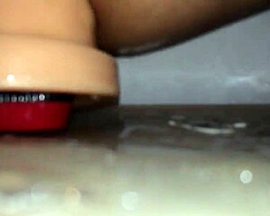 girl plays with toys and dildo