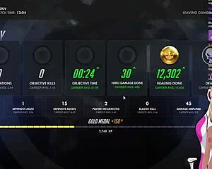 vtuber lewdneko gets spanked while playing overwatch in part 2