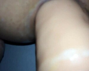 girl plays with toys and dildo