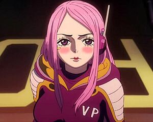 Bondage and chains in One Piece fan-made hentai with Edw Chainsaw Man's Himeno