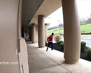 Sammi Starfish flashes ass boldly