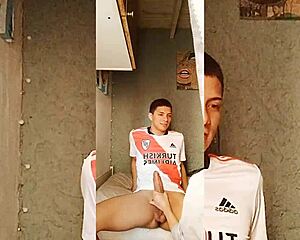 river plate player gets a massage from a petite latina teen