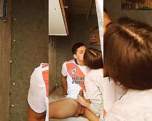 river plate player gets a massage from a petite latina teen