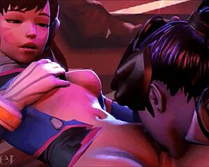 i love d va's double penetration scenes