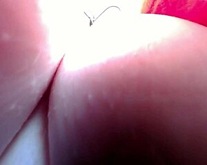 Unaware giantess tiny man hides in tits