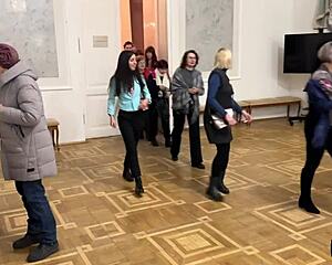 Nerd gets kinky with shy teen in art gallery