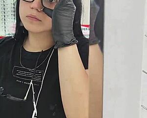 Young Colombian girlfriend shares her passion for Real Madrid with friends