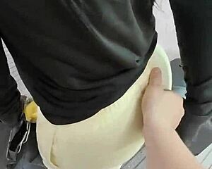 Young Colombian girlfriend shares her passion for Real Madrid with friends