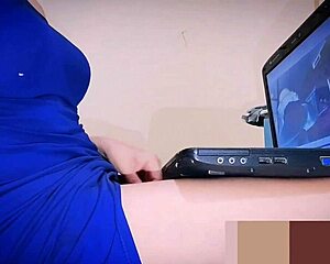 Spied step aunt watching porn, eager for cock