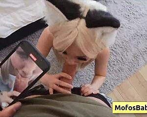 sexy asian blondie lulu chu suckin scott nails cock hard