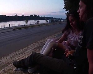 Outdoor Extreme Fun In Front Of Strangers