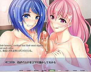 In The Akumeru Family Harem Route Part 2, The Dual Step-Sisters Engage In A Titfuck With Big Tits