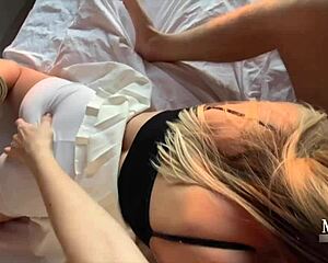 Blonde Babe Fucked After Jogging