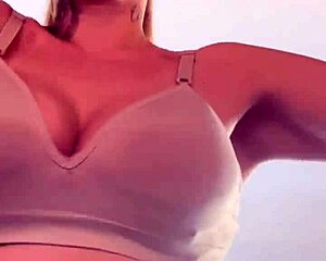 Blonde Gym Babe Rips Clothes, Dripping Pussy