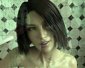 Brunette MILF in hot shower, follow my instructions.