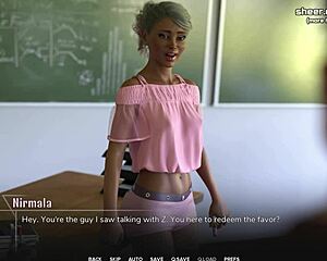 yo, latina teen sneaks a blowjob in class for cash, wild taboo university game part 1