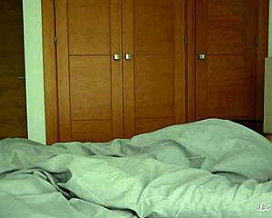 Wife caught her husband masturbating alone. She jumped in to suck his hard dick and enjoy a hot 69 lick!