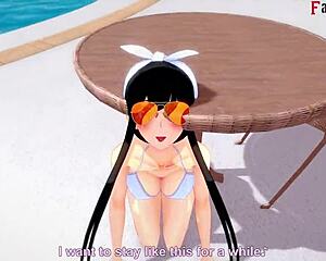 See YorForger's bikini pool sex in free POV spy cam