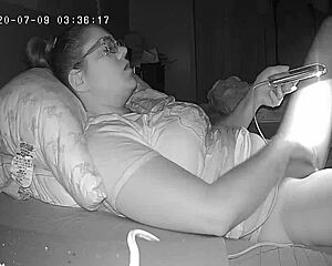 Caught on cam, busty teen's kinky masturbation session