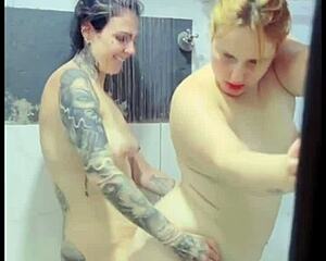 Steamy shower with my gay best friend and her girlfriend