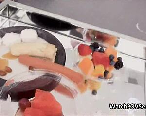 Spicy Latina girlfriend blindfolded to taste cock!