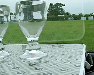 Housewife gets wild car sex on campsite