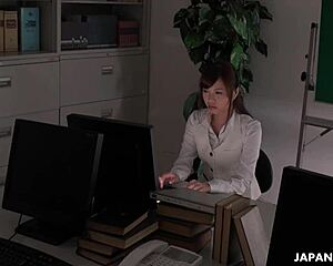 Office Worker Squeezes Juice During Boring Workday