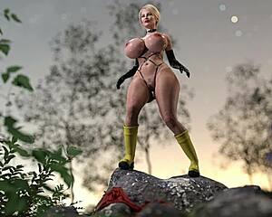 Moaning and creampied MILF in BDSM dungeon in Shadows 12