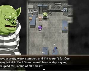 Karryn's Prison Hentai Game Ep 12 - Rough Threesome with Slime and Thug