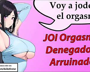 Jerk off instructions for subs in Spanish audio