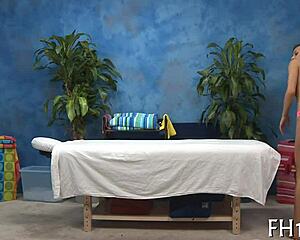 The skilled masseuse works on the client's full body, focusing on every inch with expert hands