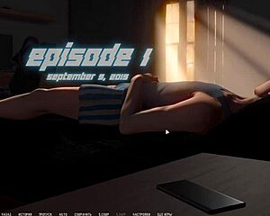Beautiful Asian anime game with big tits and ripped clothes