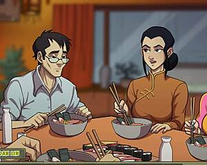 Asian milf gets bound and teased by witch hunter