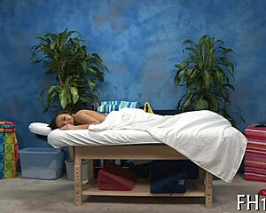 The skilled masseuse works on the client's full body, focusing on every inch with expert hands