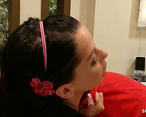 cute horny step-sister larissa dee give helpfull fuck to her step-brother after wake up