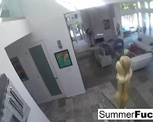 Sexy Summer Brielle Fucks Brunette Teen Addison!