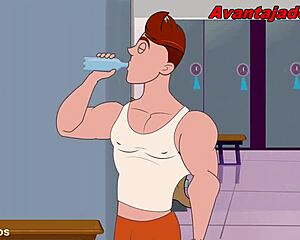 Gay cartoon porn with the endowed hetero