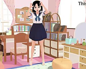 mia anime school girl gravure in sailor uniform