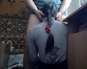 I control her head to cum faster, damn it feels good!