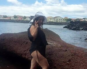 My stepmother is a MILF and we are at the beach