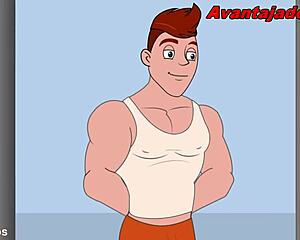 Gay cartoon porn with the endowed hetero