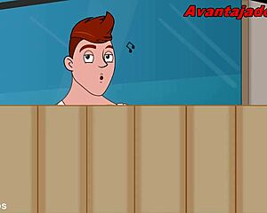 Gay cartoon porn with the endowed hetero