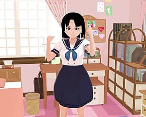 mia anime school girl gravure in sailor uniform