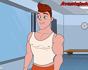 Gay cartoon porn with the endowed hetero